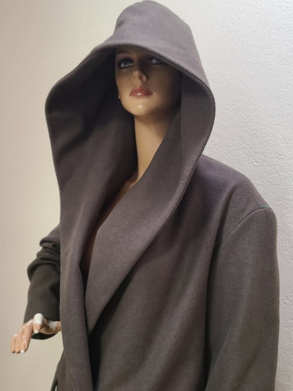 ALLSAINTS SCALA COAT OVERSIZED OVERCOAT HUGE DRAPED HOOD ITALIANWOOL BLEND sz XS - Picture 6 of 10